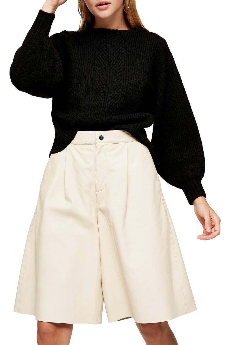 Topshop Direction Ribbed Crop Sweater, Main, color, 