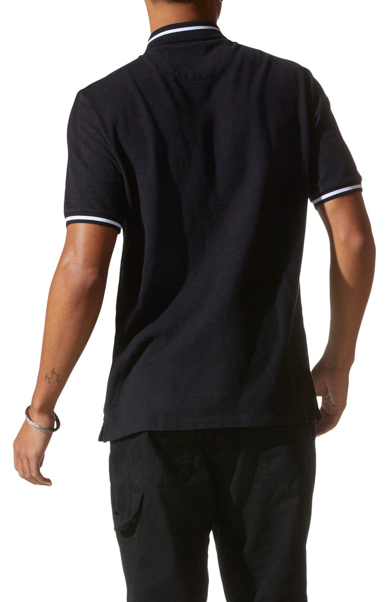 Good Man Brand Match Point Tipped Slub Short Sleeve Polo, Alternate, color,