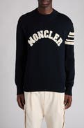 Moncler Logo Embellished Cotton Sweater