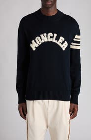 Moncler Logo Embellished Cotton Sweater