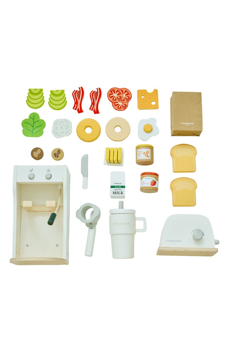 Teamson Kids Little Chef Santa Barbara Breakfast Playset, Alternate, color, Multi