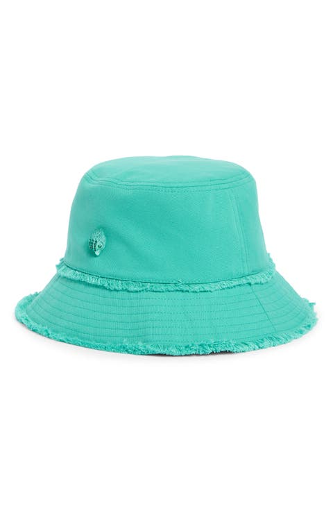 Frayed Edge Cotton Bucket Hat