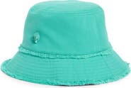 Kurt Geiger London Frayed Edge Cotton Bucket Hat