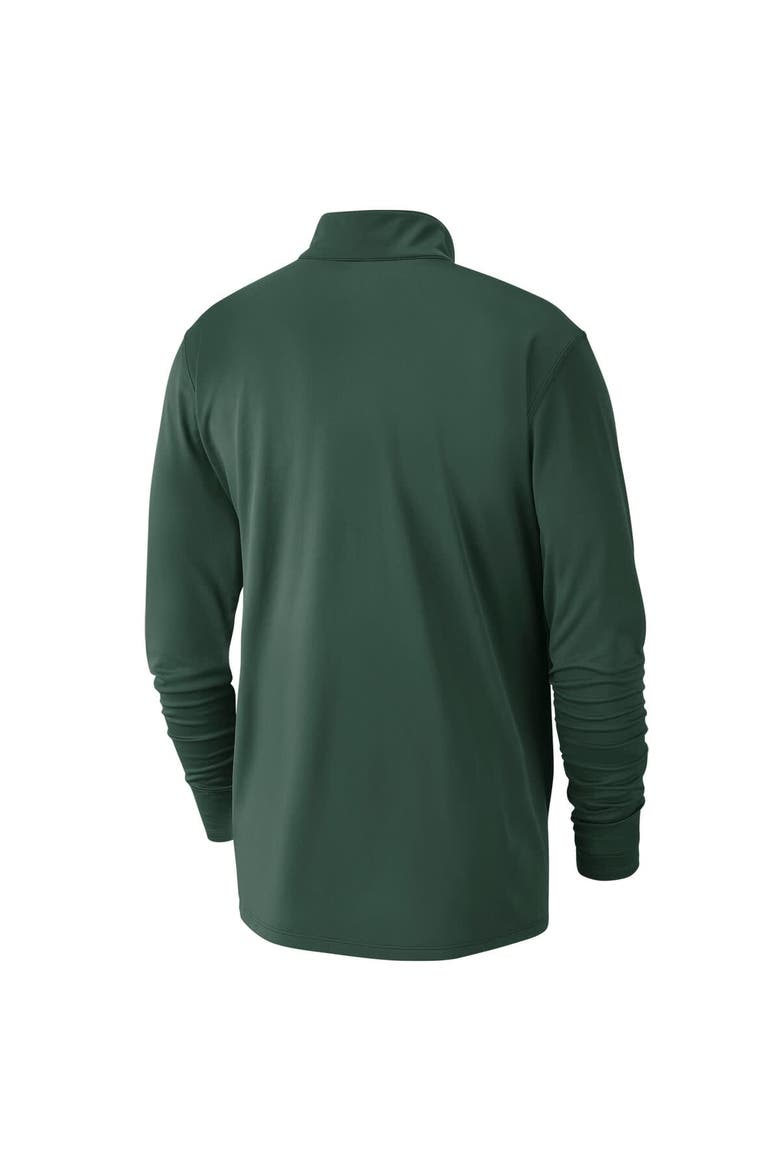 Men's Nike Hunter Green Milwaukee Bucks 2024/25 Courtside Performance Half-Zip Top, Alternate, color, Hunter Green