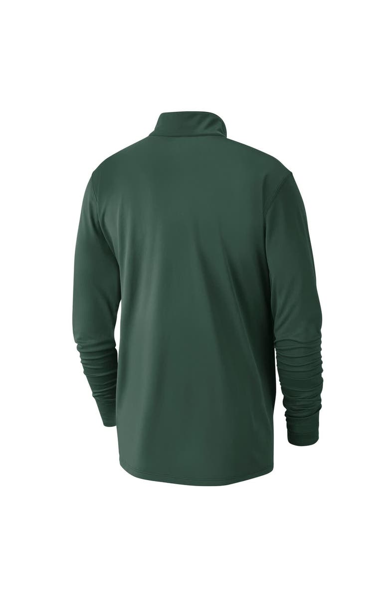 Nike Men's Nike Hunter Green Milwaukee Bucks 2024/25 Courtside Performance Half-Zip Top, Alternate, color, Hunter Green
