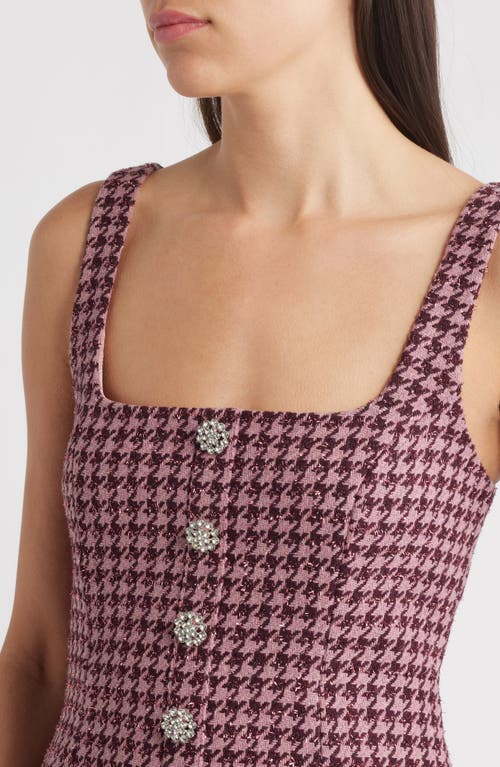 Likely Calissa Houndstooth Minidress In Purple
