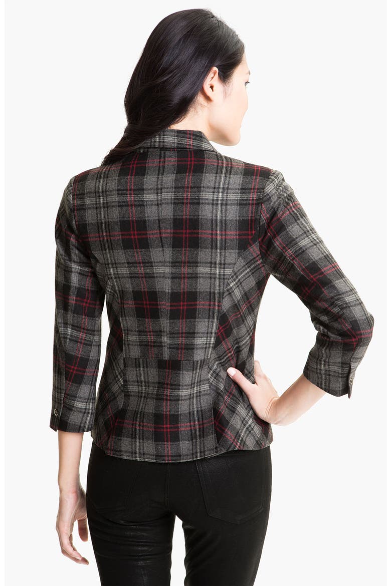 Plaid Blazer, Alternate, color, CHARCOAL/ RED PLAID