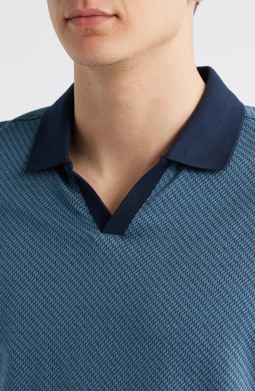 Robert Barakett Lake City Johnny Collar Polo In Blue