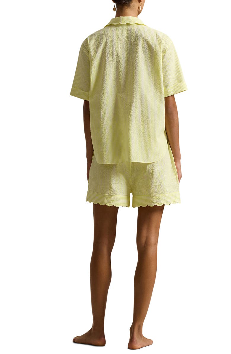 Polo Ralph Lauren Scallop Short Pajamas, Alternate, color, Lemon Verbina