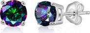 Donatello Gian Sterling Silver Mystic Topaz Round Studs