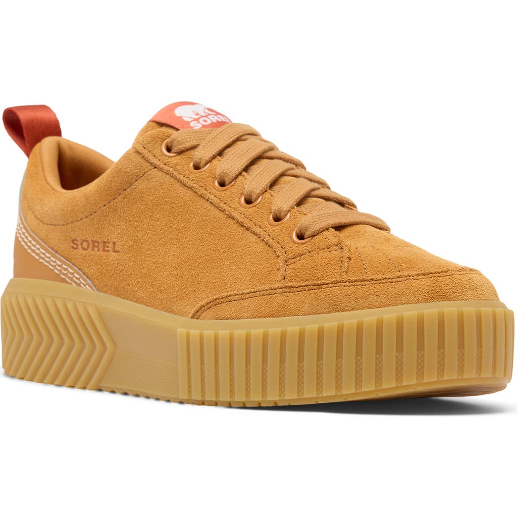 Sorel Ona Ave Waterproof Low Top Sneaker In Canyon Gold/gum