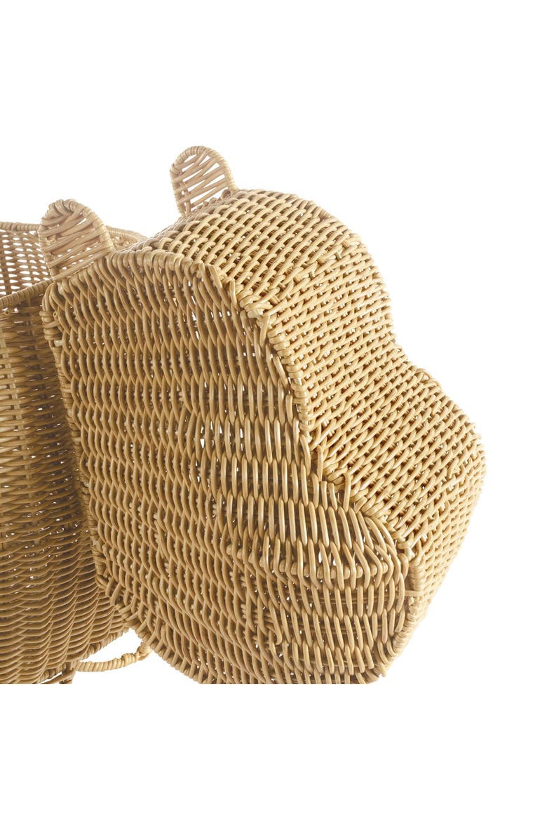 Hippo Washable Wicker Floor Basket, Alternate, color, Brown