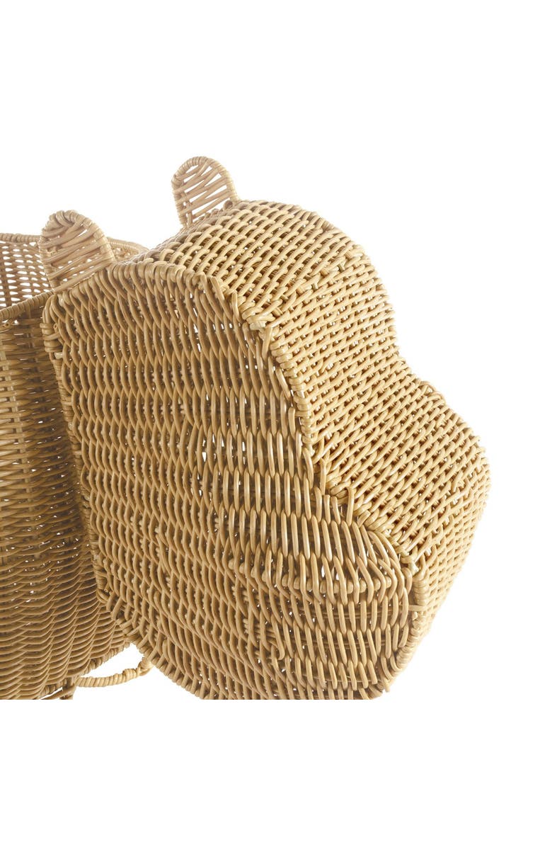 Kaplan Early Learning Company Hippo Washable Wicker Floor Basket, Alternate, color, Brown