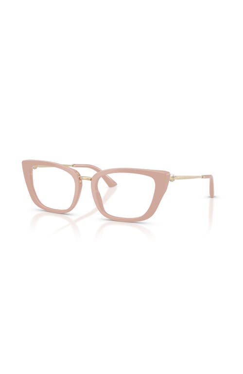 Jimmy Choo 52mm Cat Eye Optical Glasses In Brown