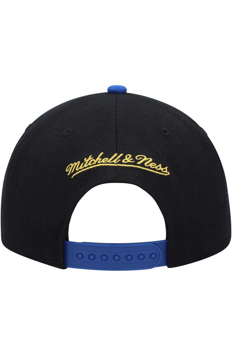 Mitchell & Ness Men's Mitchell & Ness Black/Royal Golden State Warriors Side Core 2.0 Snapback Hat, Alternate, color, Black