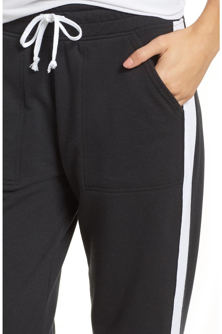 Stripe Track Pants, Alternate, color, BLACK/ WHITE