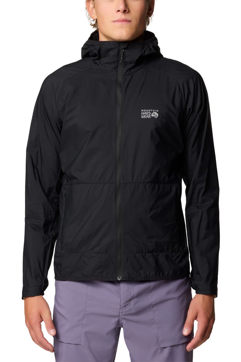 Kor AirShell™ Hooded Jacket, Main, color, BLACK