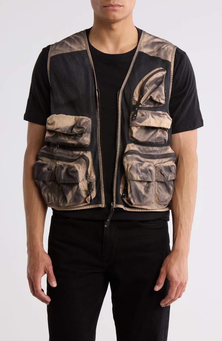 BOILER ROOM Multipocket Gilet, Main, color, Brown