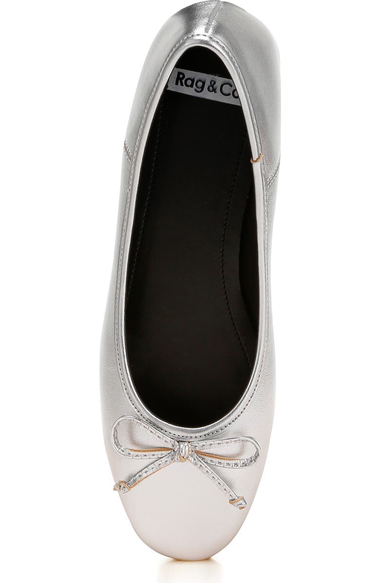 Rag & Co Ipara Ballet Flat, Alternate, color, Silver