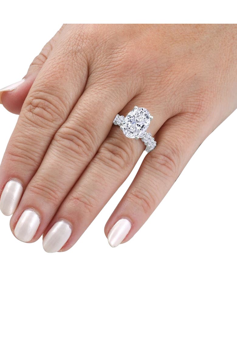 Bliss Diamond Certified 6Ct Oval Diamond Side Stone Engagement 14k Gold Lab Grown, Alternate, color,