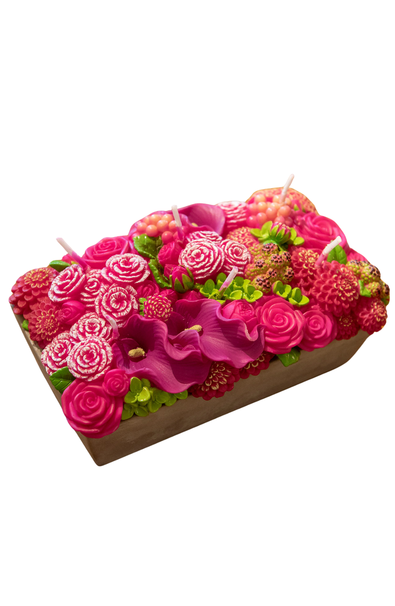 Southlake gifts Floral Fusion Flower Arrangement Candle, Alternate, color, Pink Floral