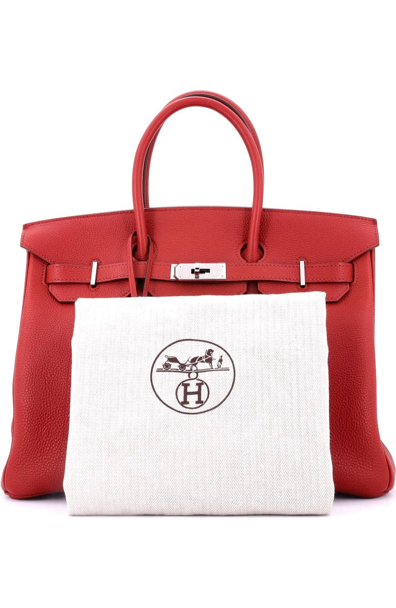 Pre-Owned Hermes Birkin Handbag Red Togo with Palladium Hardware 35, Alternate, color, Rouge Casaque