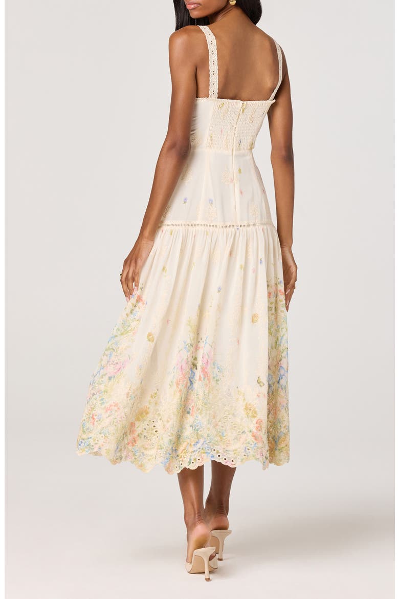 Pellagia Eyelet Maxi Dress, Alternate, color, CREAM MULTI FLORAL