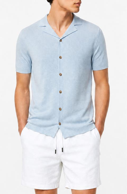 Cotton Linen Blend Camp Sweater