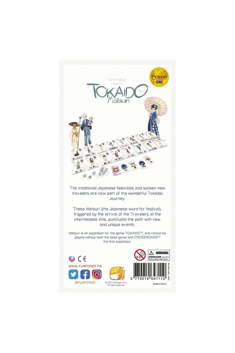 Tokaido Matsuri 5Th Edition Expansion Funforge, Strategy & Travel Board Game, Alternate, color, Multicolored