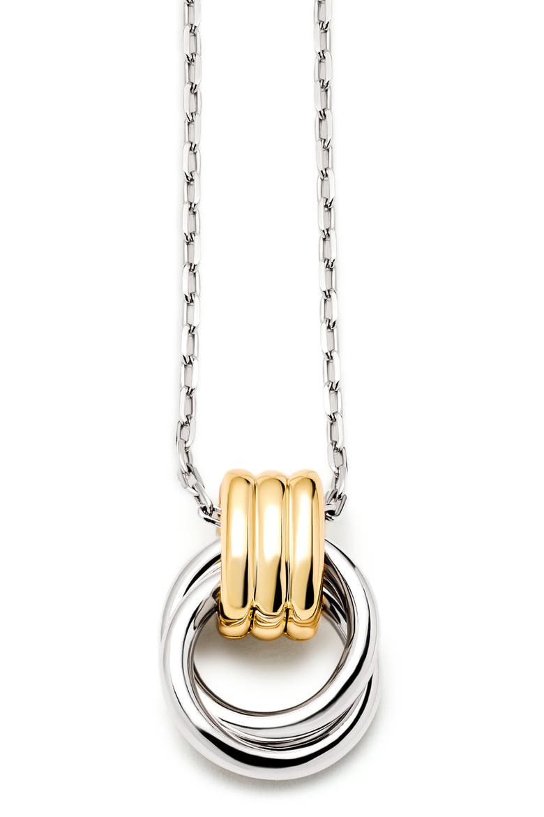 Palmer Mixed Metal Pendant Necklace, Alternate, color, GOLD/SILVER