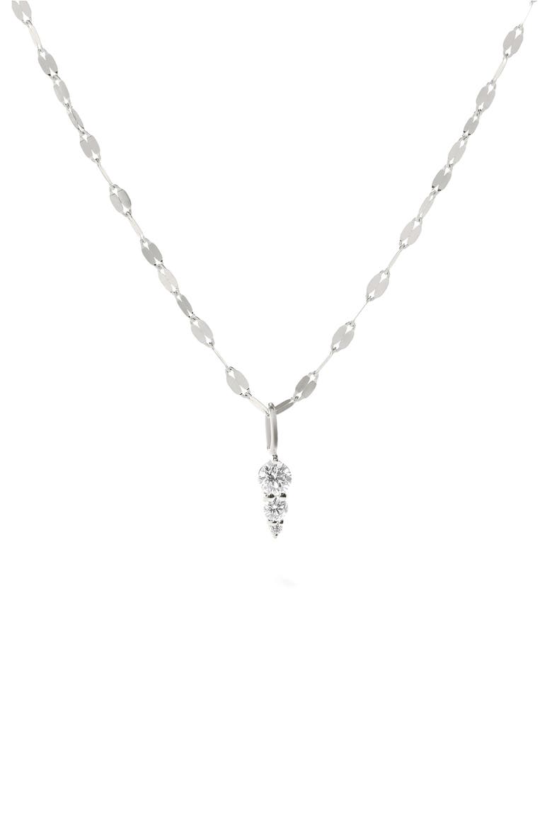 14K Gold Diamond Spike Pendant Necklace, Main, color, WHITE GOLD