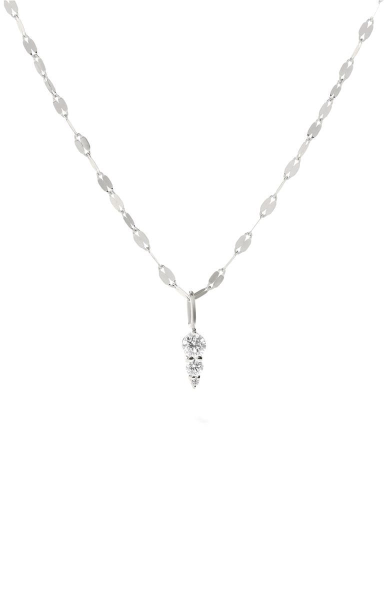 LANA 14K Gold Diamond Spike Pendant Necklace, Main, color, White Gold