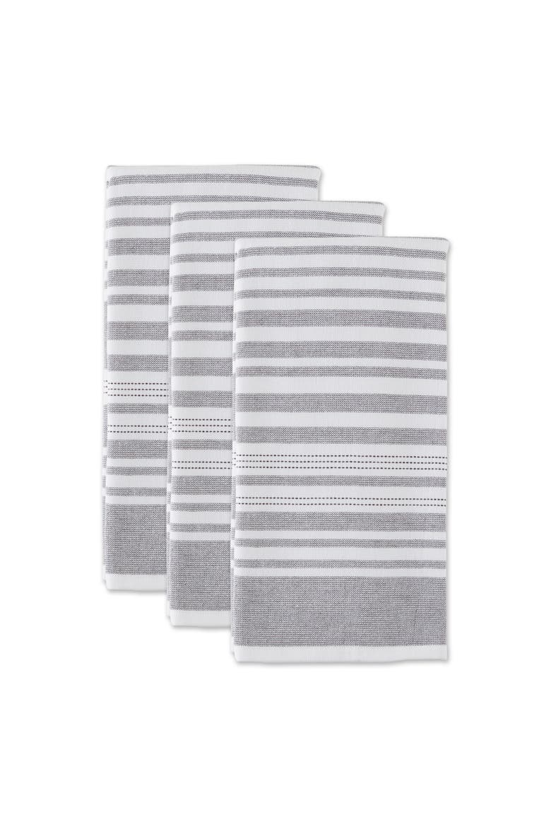 Mineral French Terry Stripe Dishtowel Set/3, Alternate, color, Mineral
