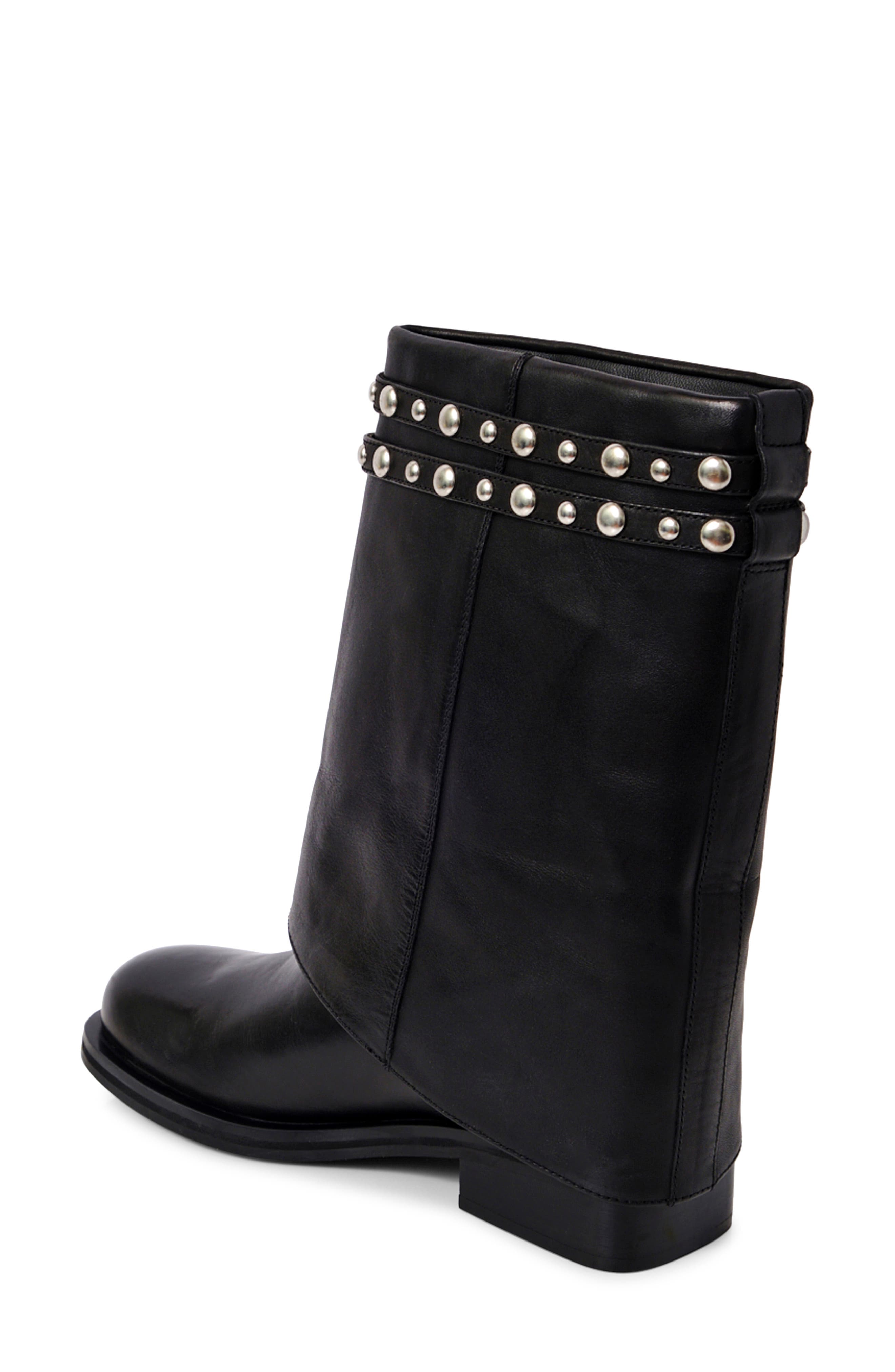 Free People Scorpio Studded Foldover Bootie, Alternate, color, 