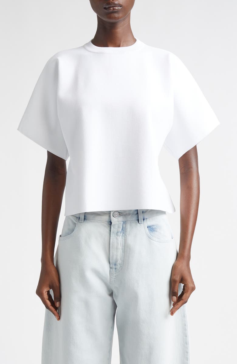 Alaïa Open Back T-Shirt, Main, color, Blanc