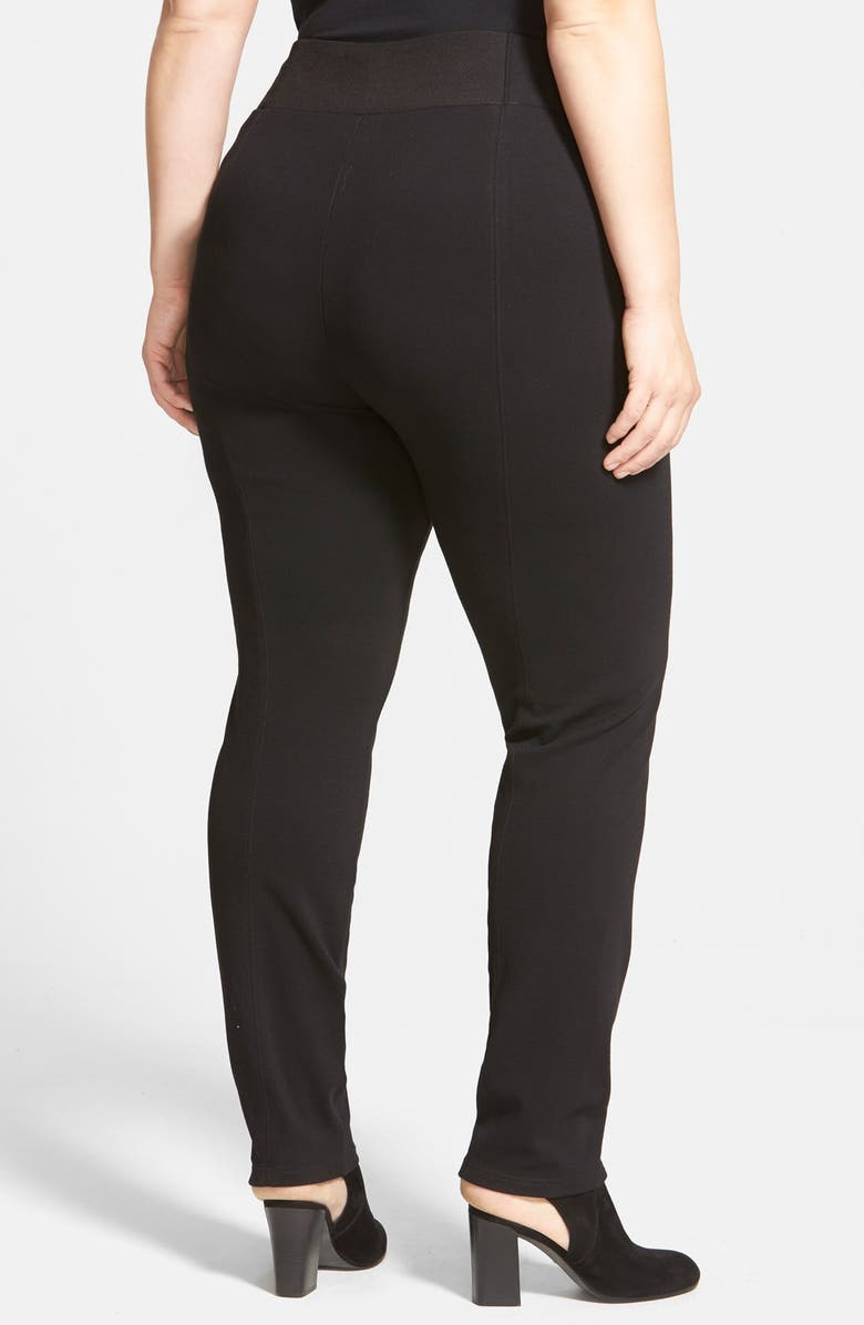 Eileen Fisher Slim Knit Pants with Yoke Detail, Alternate, color, 