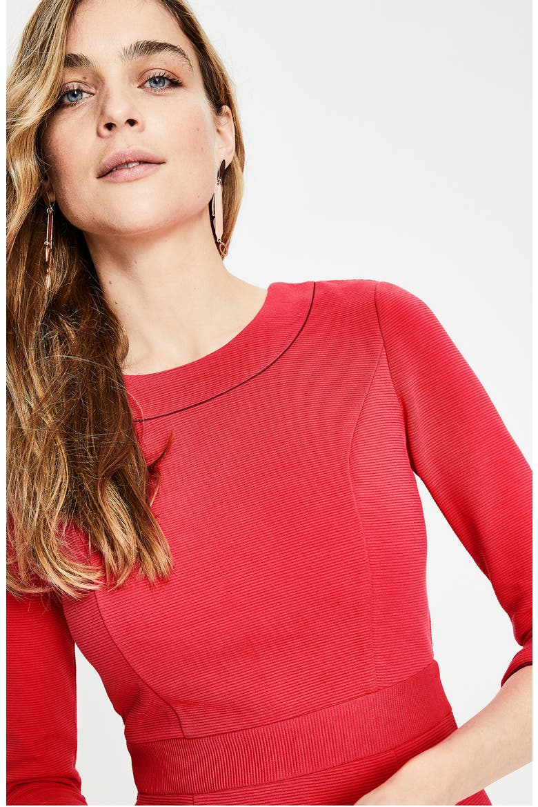 Mia Ottoman Dress, Alternate, color, POP PEONY