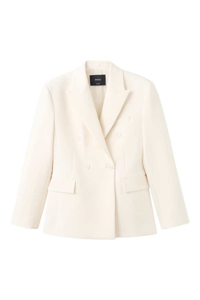 Fitted Double Breasted Blazer, Main, color, ECRU