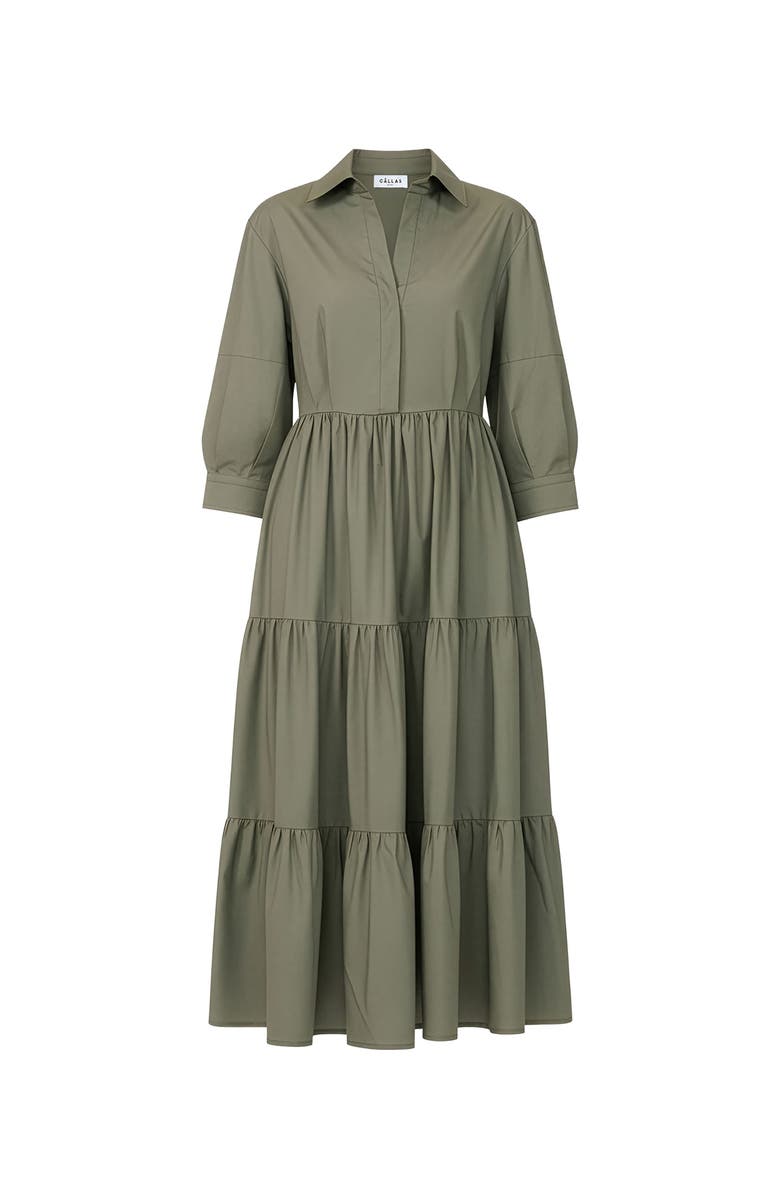 Callas Milano Marseille Tiered dress, Main, color, Olive