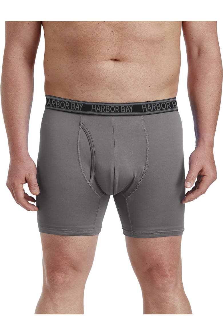 Tech Stretch Solid Boxer Briefs, Alternate, color, GREY PINSTRIPE