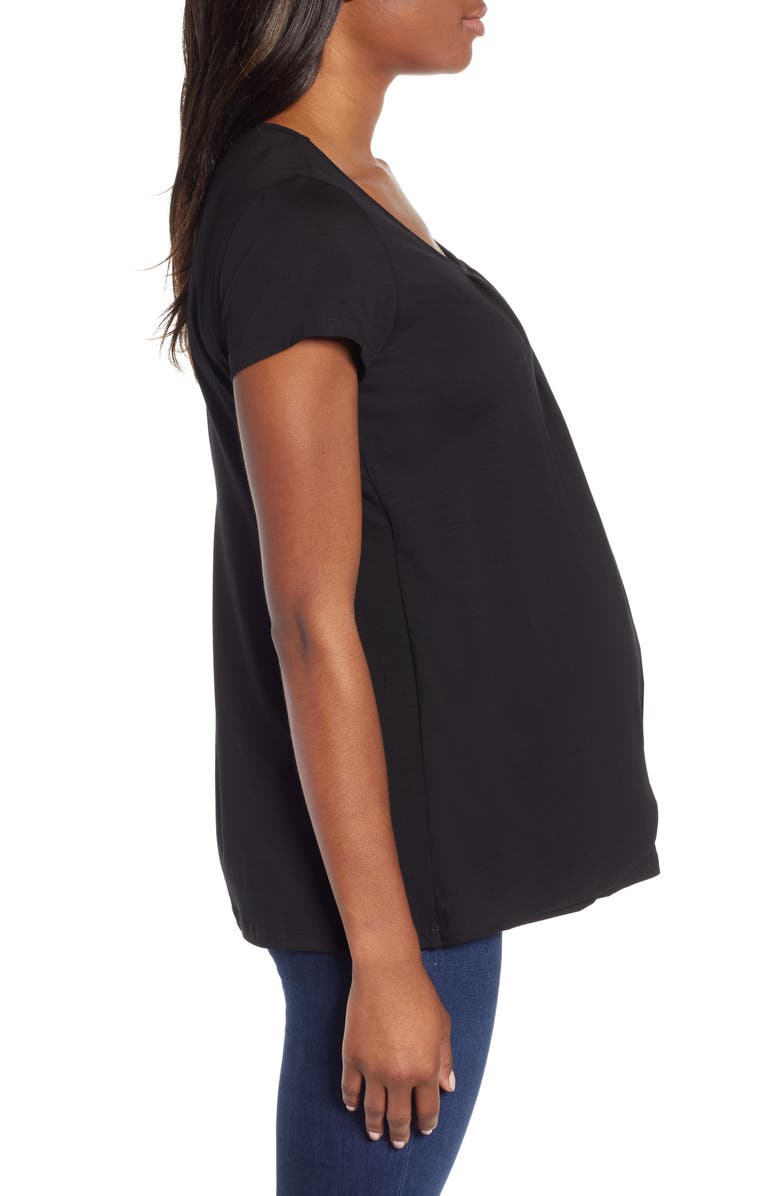 Angel Maternity Petal Front Maternity Shirt, Alternate, color, 