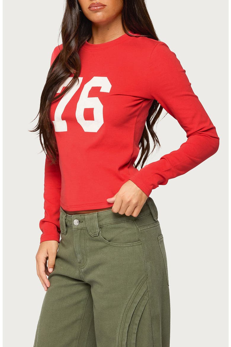 76 Stretch Cotton Graphic T-Shirt, Alternate, color, RED