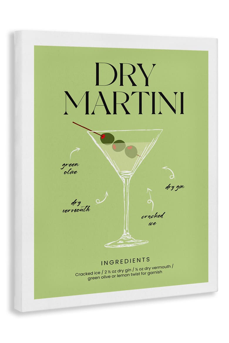 Dry Martini Framed Art Print, Alternate, color, GREEN