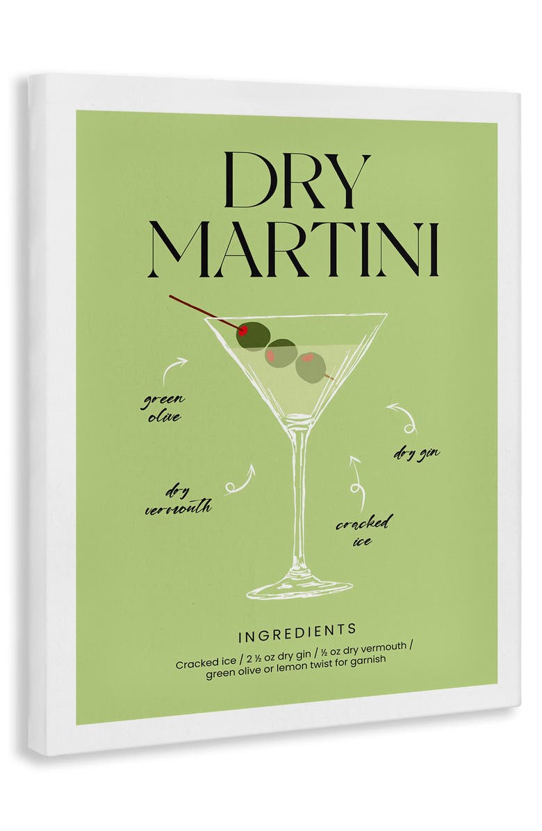 Stupell Industries Dry Martini Framed Art Print, Alternate, color, Green
