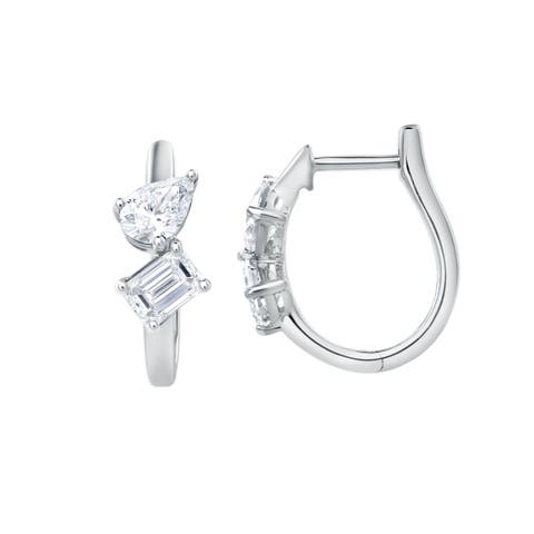 Saela 14K Gold Lab Grown Diamond Huggies - 1.5 Ct