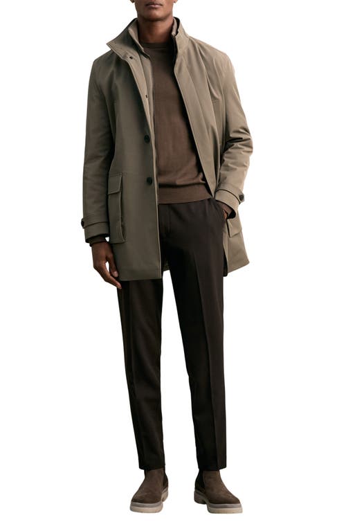 Reiss Player Water Resistant Coat In Brown