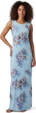 Lords of Harlech Exotic Floral Womens Sleeveless Midi Dress
