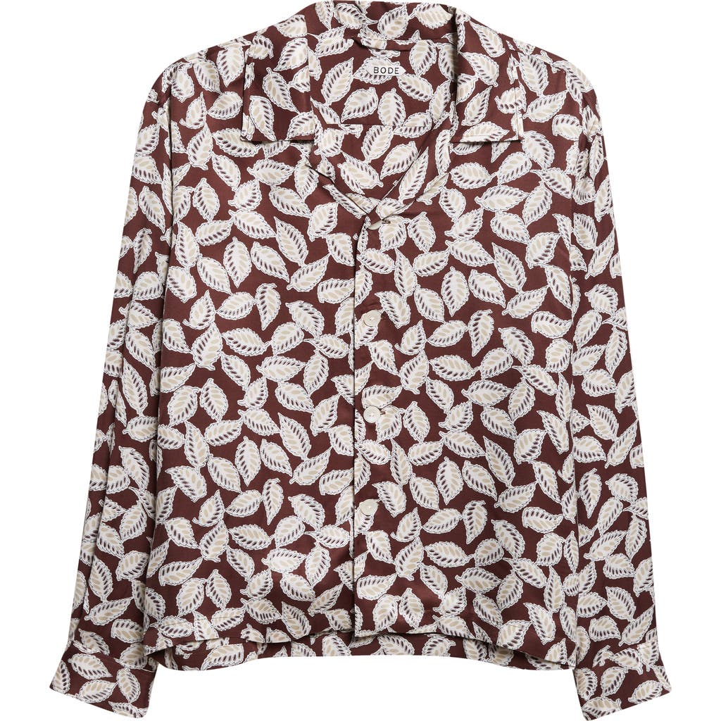 Bode Paper Birch Print Camp Shirt In Multi