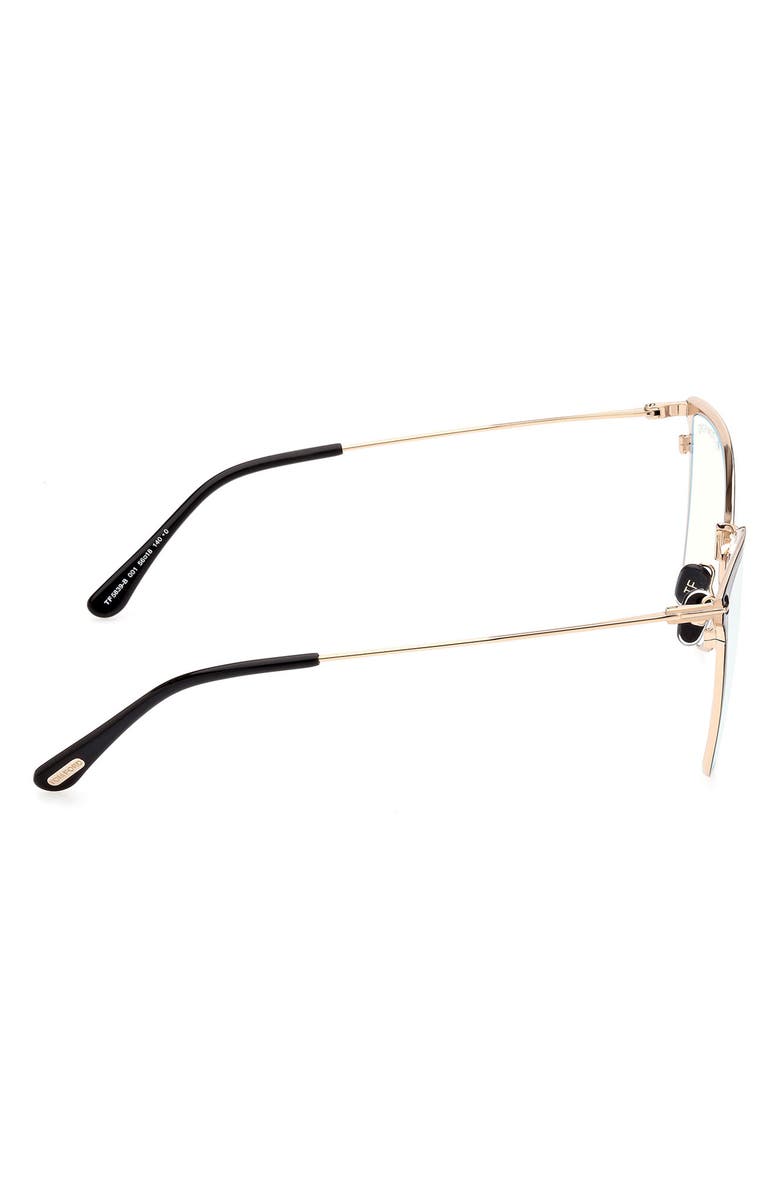 TOM FORD 56mm Butterfly Blue Light Blocking Glasses, Alternate, color, 