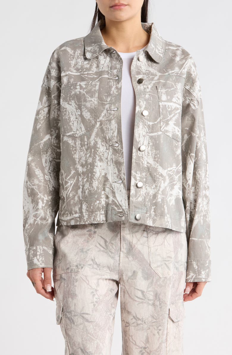 Thread & Supply Camo Cropped Utility Jacket, Main, color, Camo Stone Tree